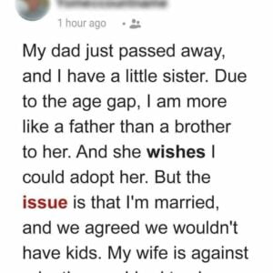 Her brother wants to be her father but his wife says No Her brother wants to be her father but his wife says No