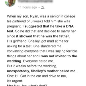 I Had My Son Do a DNA Test Which Confirmed Paternity, but Then His Fiancée’s Mother Called and Left Me Totally Shocked I Had My Son Do a DNA Test Which Confirmed Paternity, but Then His Fiancée’s Mother Called and Left Me Totally Shocked