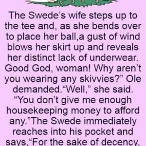 The Swedes wife steps up to the tee(Just for Fun) The Swedes wife steps up to the tee(Just for Fun)